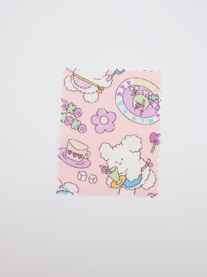 【25AW-024】カフェバイトもこもこうさちゃんプリント綿ローン　/0.5ｙあたり=～775円