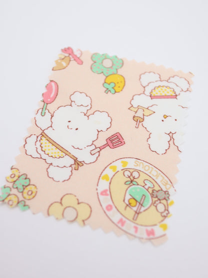 【25AW-024】カフェバイトもこもこうさちゃんプリント綿ローン　/0.5ｙあたり=～775円