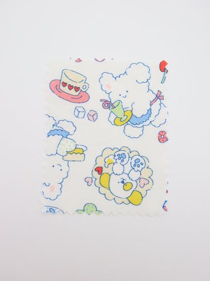 【25AW-024】カフェバイトもこもこうさちゃんプリント綿ローン　/0.5ｙあたり=～775円