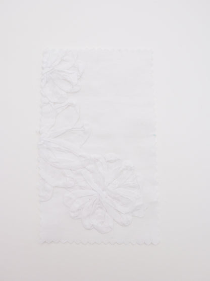 【25AW-017】立体フラワー刺繍綿ローン　/0.5ｙあたり=～1365円