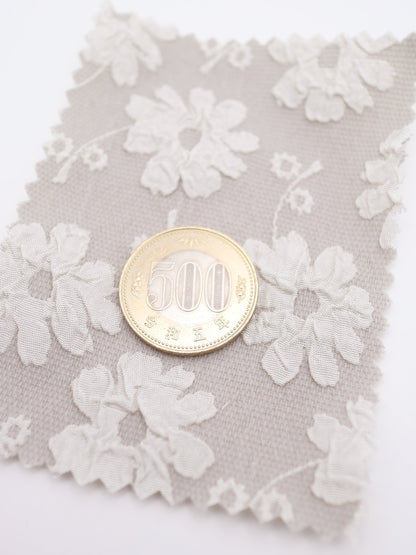 【25AW-016】エンボスフラワー柄ジャガード　/0.5ｙあたり=～695円