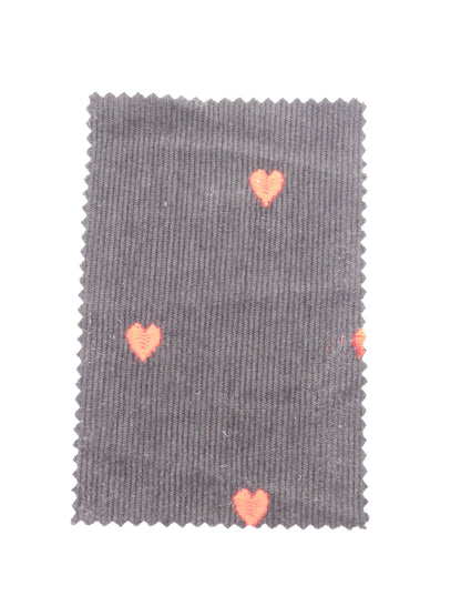 【25AW-008】ハート刺繍コーデュロイ　/0.5ｙあたり=～885円