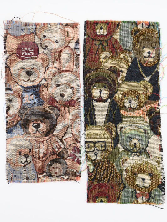 【25AW-042】大混雑くまちゃん柄ゴブラン　/0.5ｙあたり=～1035円