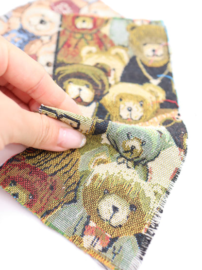 【25AW-042】大混雑くまちゃん柄ゴブラン　/0.5ｙあたり=～1035円