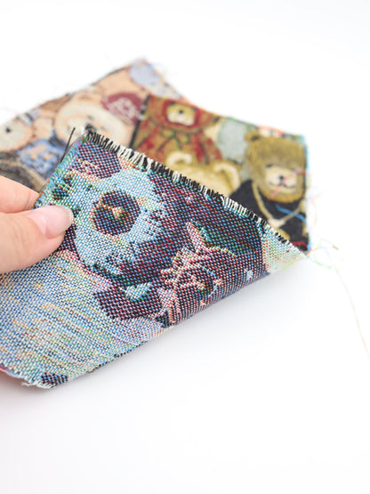 【25AW-042】大混雑くまちゃん柄ゴブラン　/0.5ｙあたり=～1035円