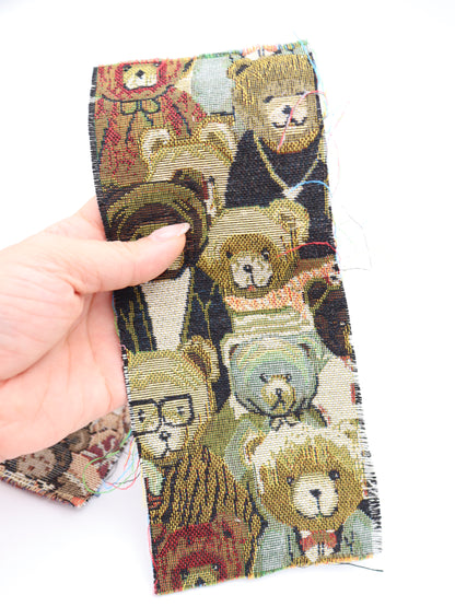 【25AW-042】大混雑くまちゃん柄ゴブラン　/0.5ｙあたり=～1035円