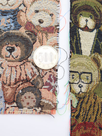 【25AW-042】大混雑くまちゃん柄ゴブラン　/0.5ｙあたり=～1035円