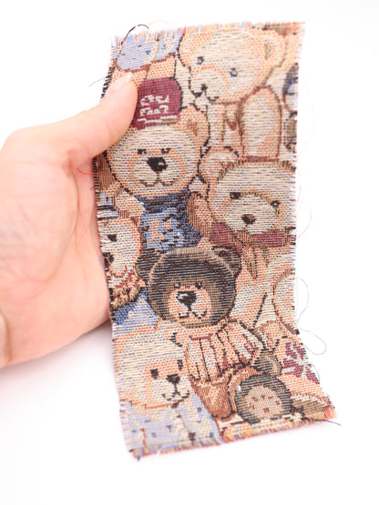 【25AW-042】大混雑くまちゃん柄ゴブラン　/0.5ｙあたり=～1035円