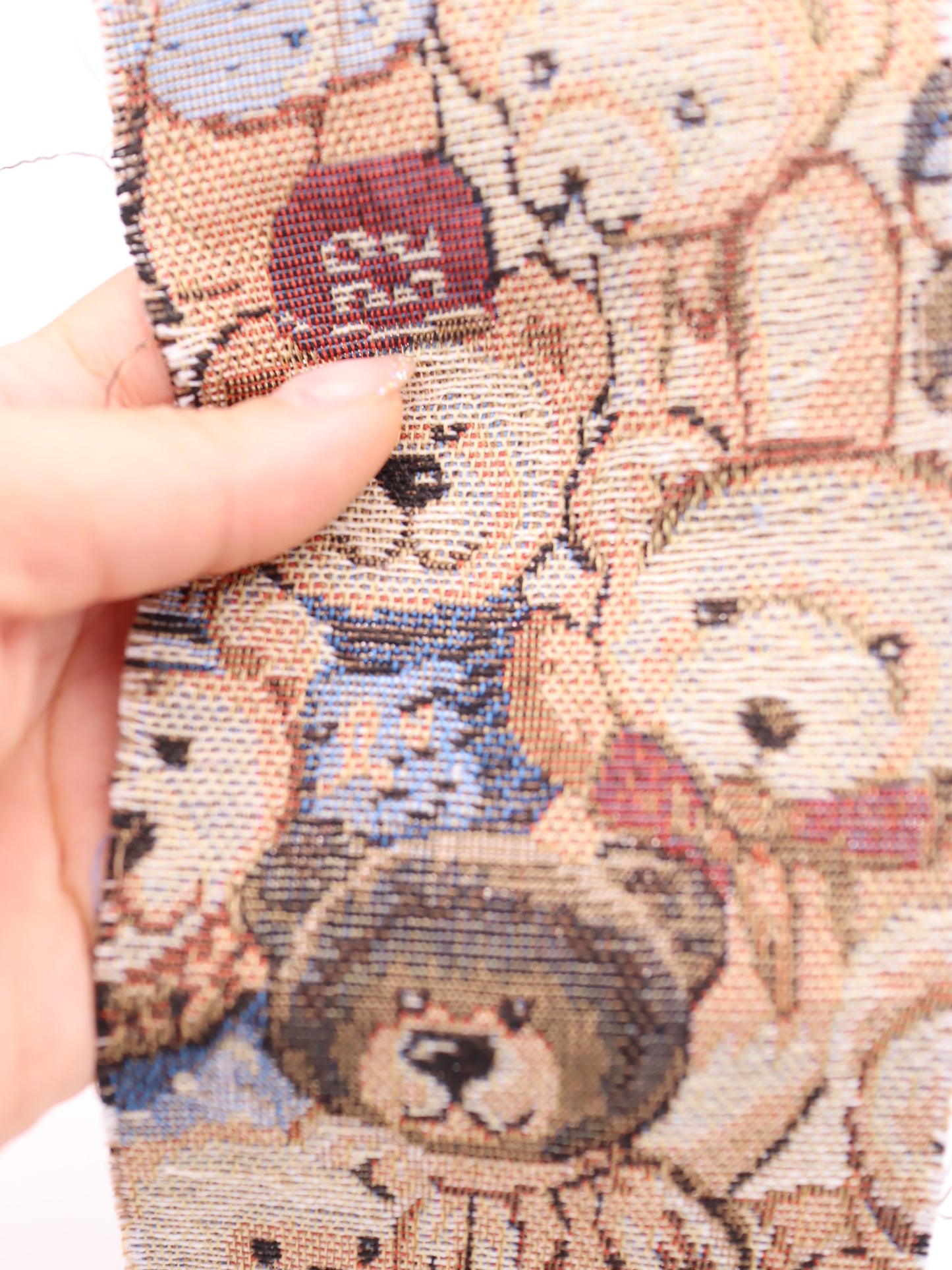 【25AW-042】大混雑くまちゃん柄ゴブラン　/0.5ｙあたり=～1035円