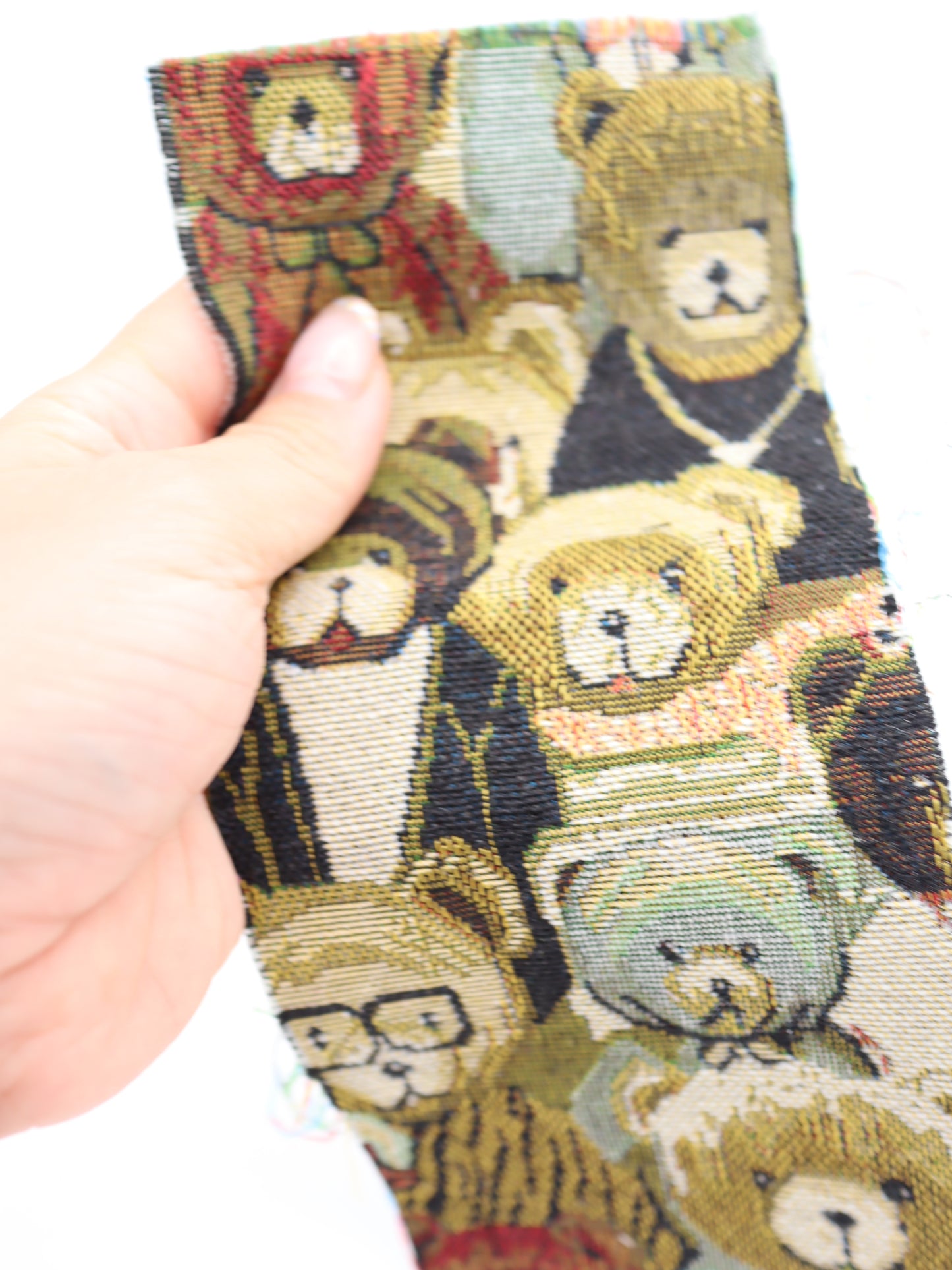 【25AW-042】大混雑くまちゃん柄ゴブラン　/0.5ｙあたり=～1035円