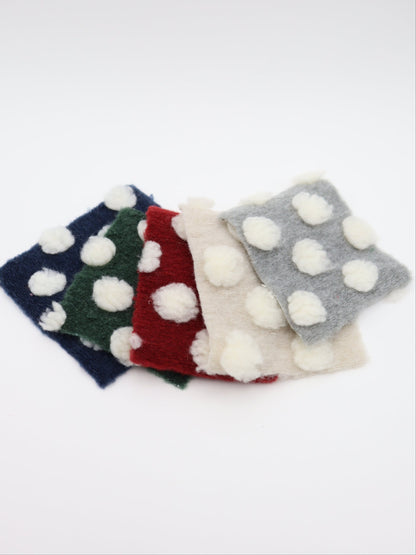 【25AW-038】ほわほわポコポコ付き起毛ニット　/0.5ｙあたり=～1690円