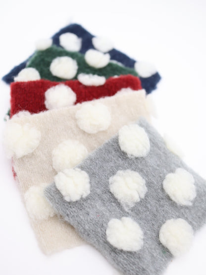 【25AW-038】ほわほわポコポコ付き起毛ニット　/0.5ｙあたり=～1690円