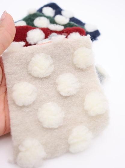 【25AW-038】ほわほわポコポコ付き起毛ニット　/0.5ｙあたり=～1690円