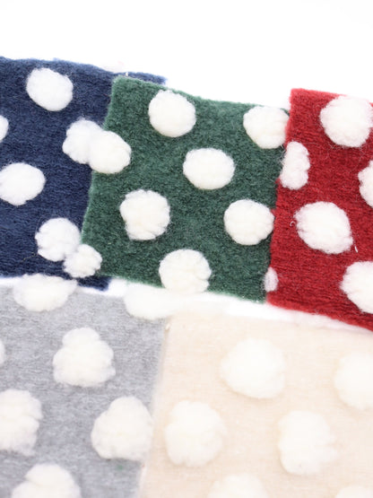 【25AW-038】ほわほわポコポコ付き起毛ニット　/0.5ｙあたり=～1690円