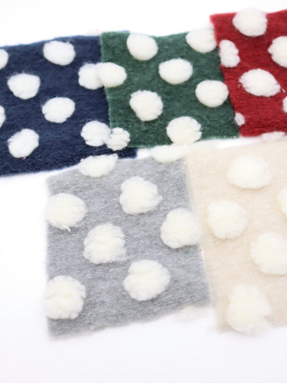 【25AW-038】ほわほわポコポコ付き起毛ニット　/0.5ｙあたり=～1690円