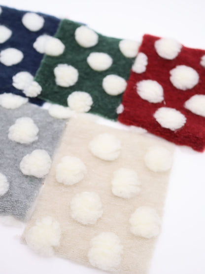 【25AW-038】ほわほわポコポコ付き起毛ニット　/0.5ｙあたり=～1690円