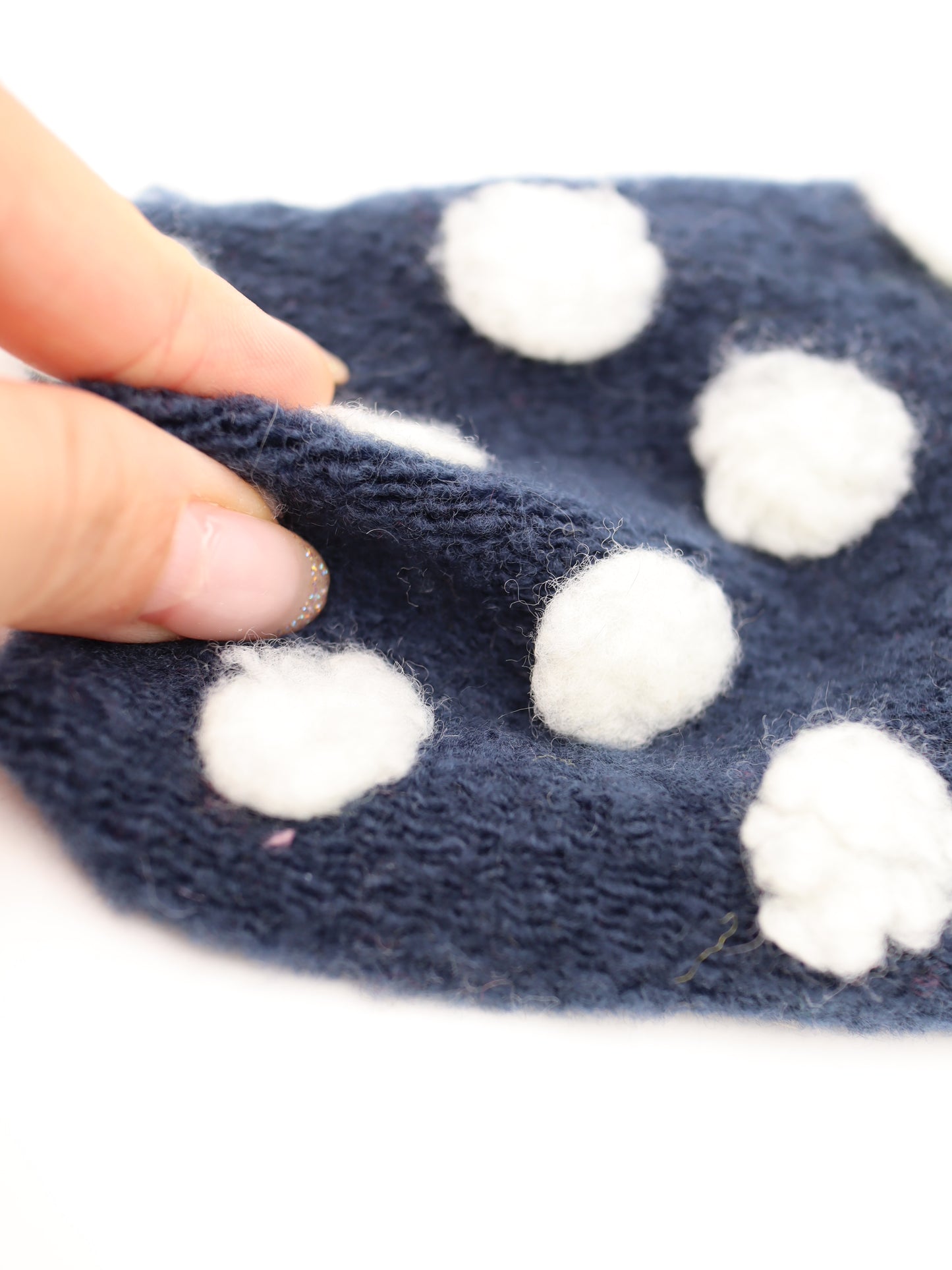 【25AW-038】ほわほわポコポコ付き起毛ニット　/0.5ｙあたり=～1690円