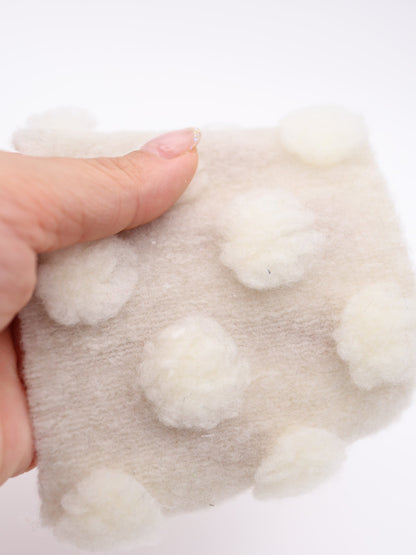 【25AW-038】ほわほわポコポコ付き起毛ニット　/0.5ｙあたり=～1690円