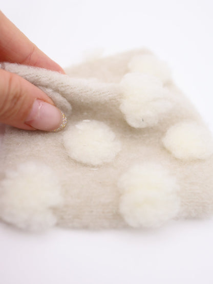 【25AW-038】ほわほわポコポコ付き起毛ニット　/0.5ｙあたり=～1690円