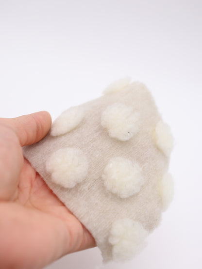 【25AW-038】ほわほわポコポコ付き起毛ニット　/0.5ｙあたり=～1690円