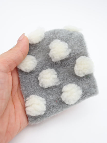 【25AW-038】ほわほわポコポコ付き起毛ニット　/0.5ｙあたり=～1690円