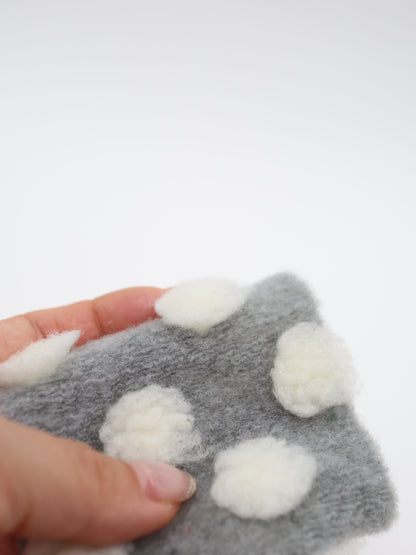 【25AW-038】ほわほわポコポコ付き起毛ニット　/0.5ｙあたり=～1690円