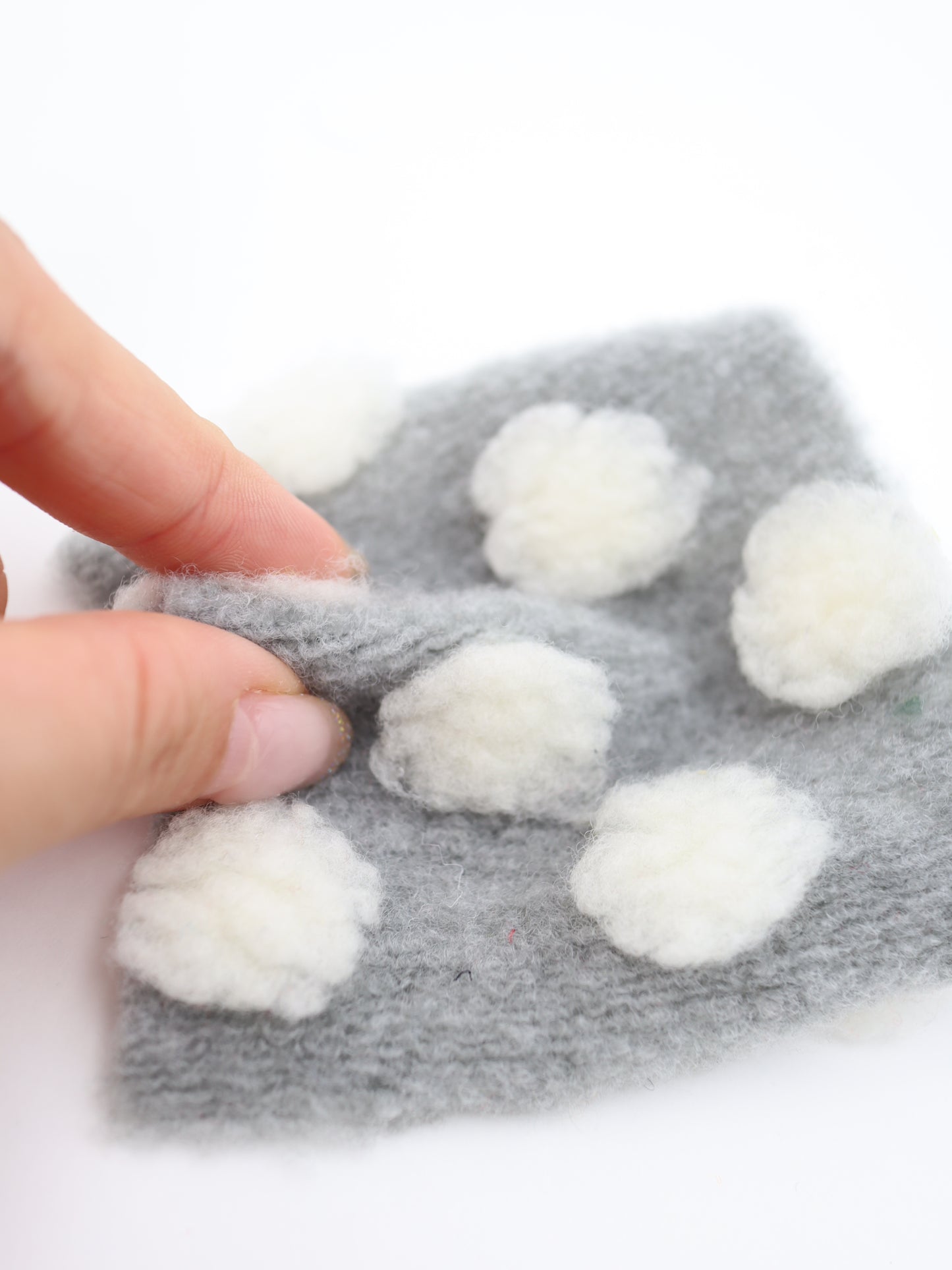 【25AW-038】ほわほわポコポコ付き起毛ニット　/0.5ｙあたり=～1690円