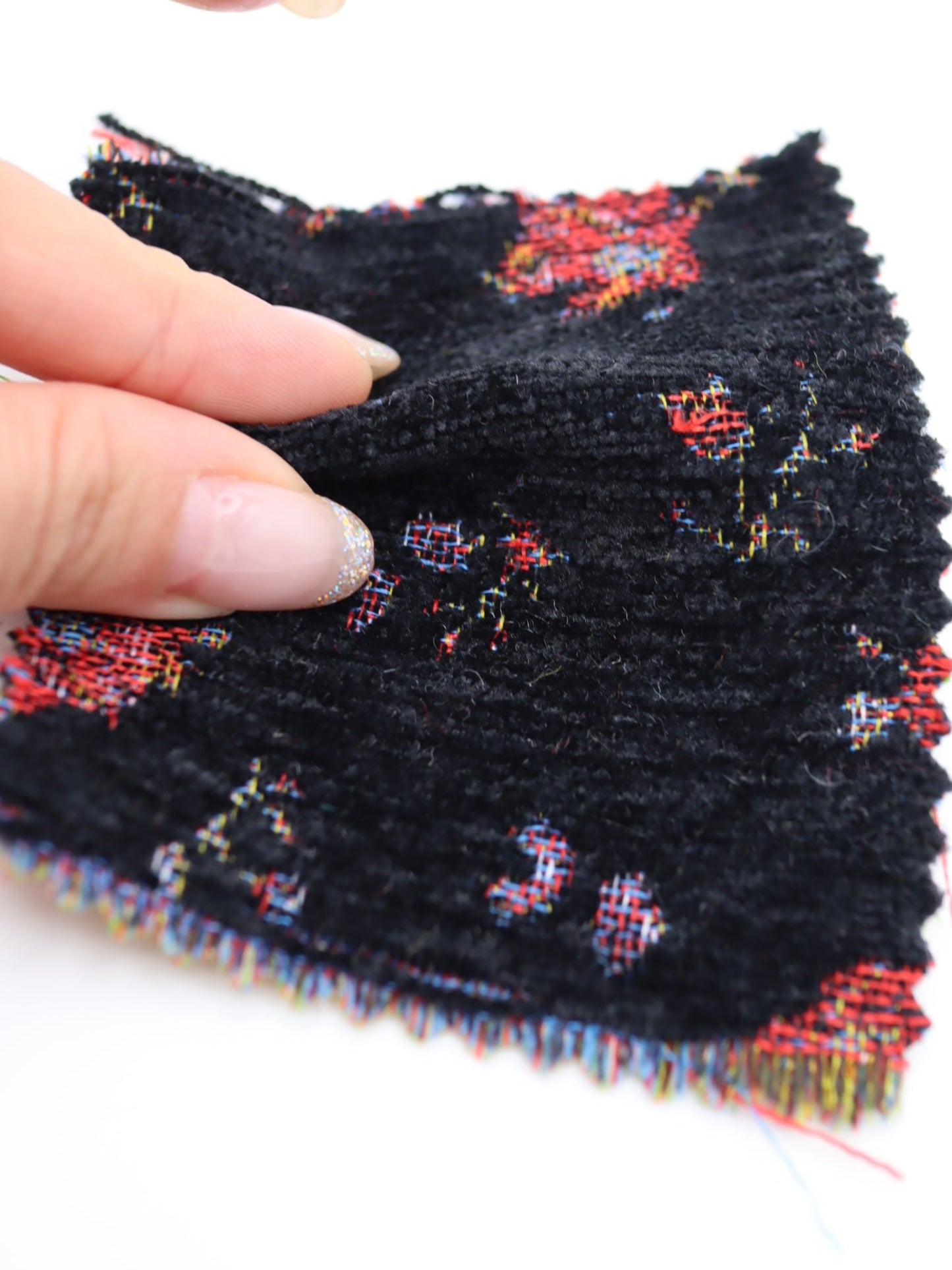 【25AW-045】フラワー柄起毛ゴブラン　/0.5ｙあたり=～1405円