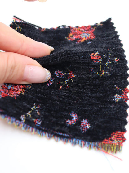 【25AW-045】フラワー柄起毛ゴブラン　/0.5ｙあたり=～1405円