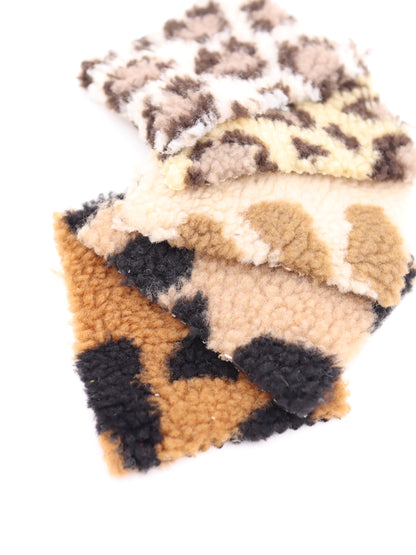 【25AW-033】ぶち＆ヒョウ柄ボアニット　/0.5ｙあたり=～1075円