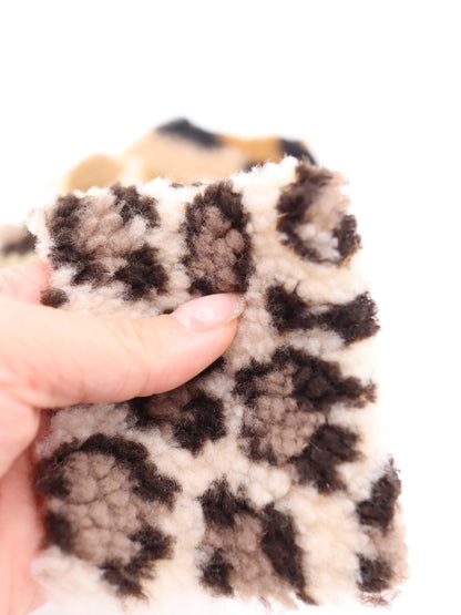 【25AW-033】ぶち＆ヒョウ柄ボアニット　/0.5ｙあたり=～1075円