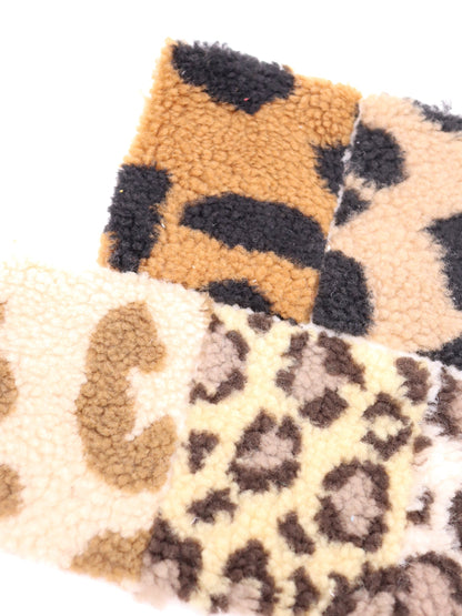 【25AW-033】ぶち＆ヒョウ柄ボアニット　/0.5ｙあたり=～1075円