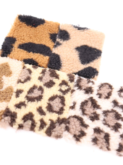 【25AW-033】ぶち＆ヒョウ柄ボアニット　/0.5ｙあたり=～1075円