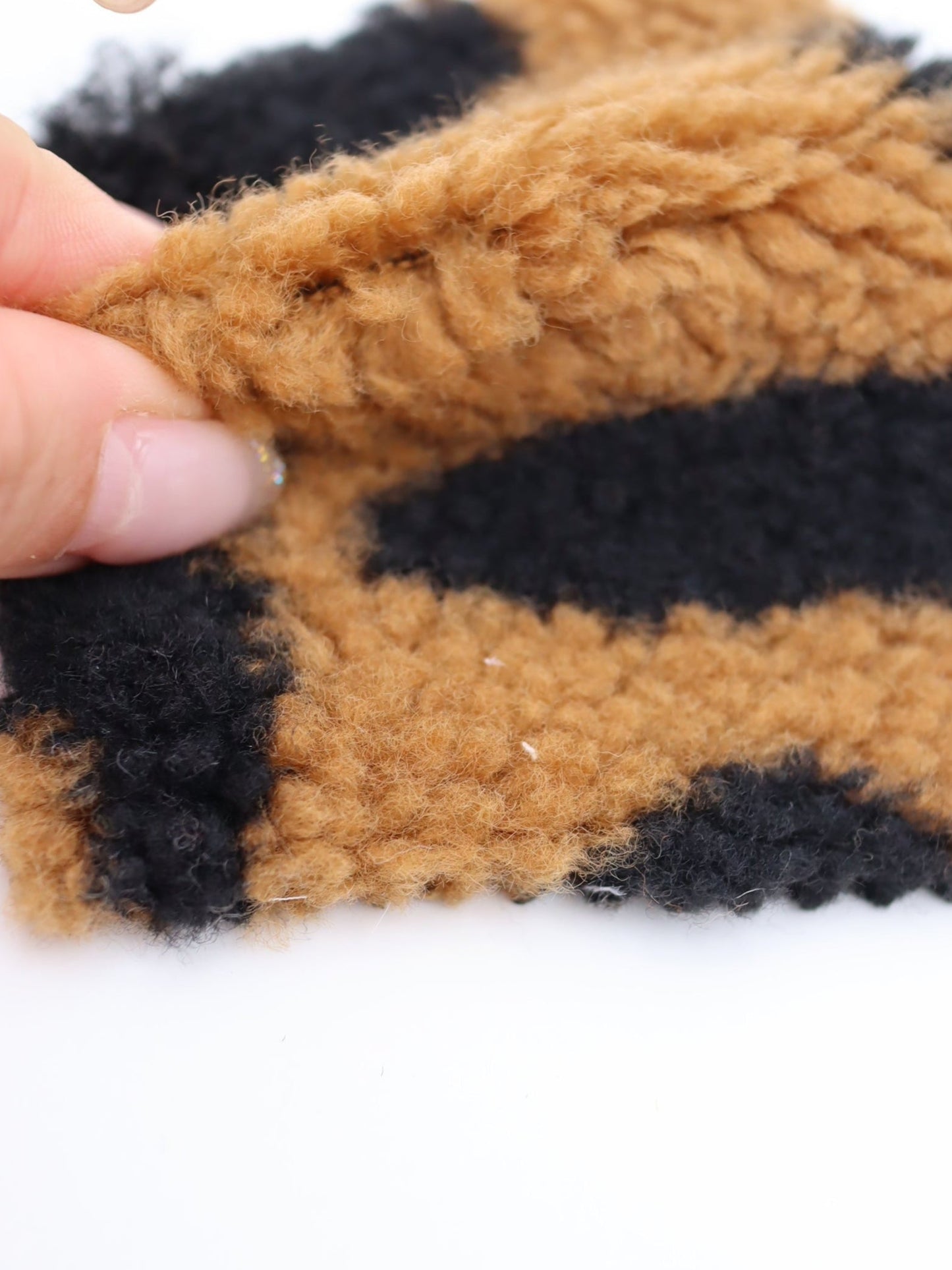 【25AW-033】ぶち＆ヒョウ柄ボアニット　/0.5ｙあたり=～1075円