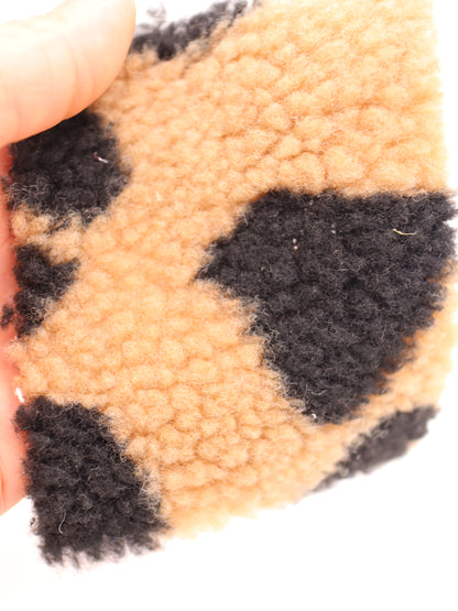 【25AW-033】ぶち＆ヒョウ柄ボアニット　/0.5ｙあたり=～1075円