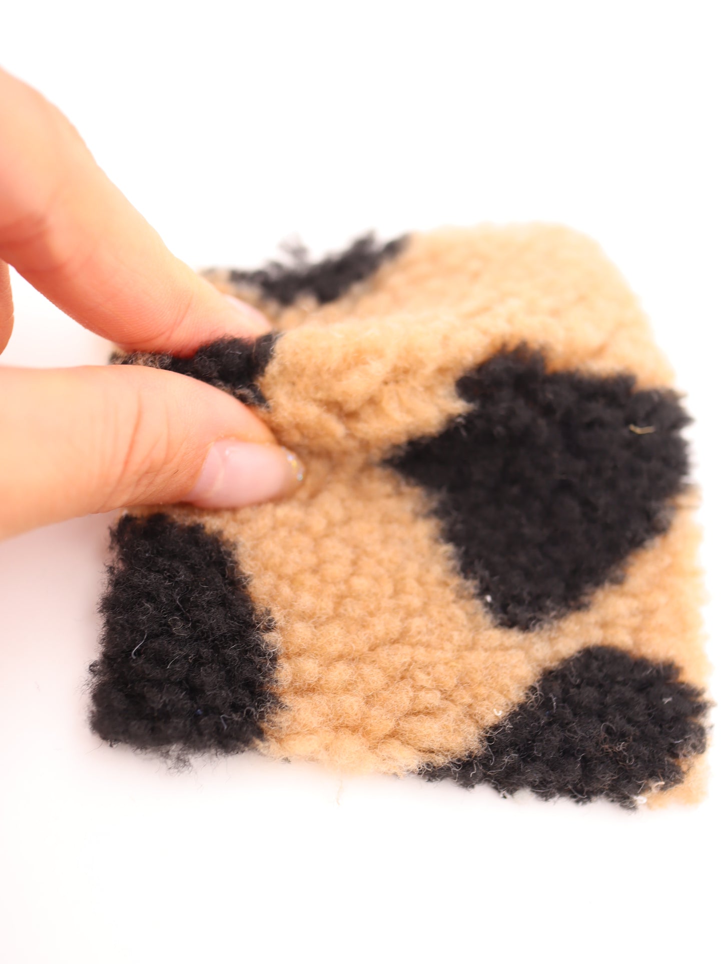 【25AW-033】ぶち＆ヒョウ柄ボアニット　/0.5ｙあたり=～1075円