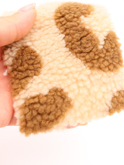 【25AW-033】ぶち＆ヒョウ柄ボアニット　/0.5ｙあたり=～1075円