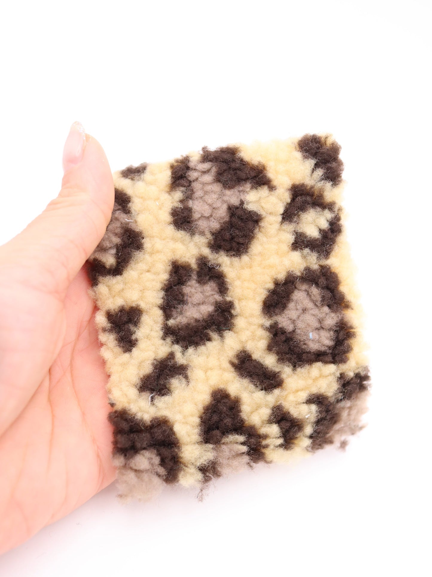 【25AW-033】ぶち＆ヒョウ柄ボアニット　/0.5ｙあたり=～1075円