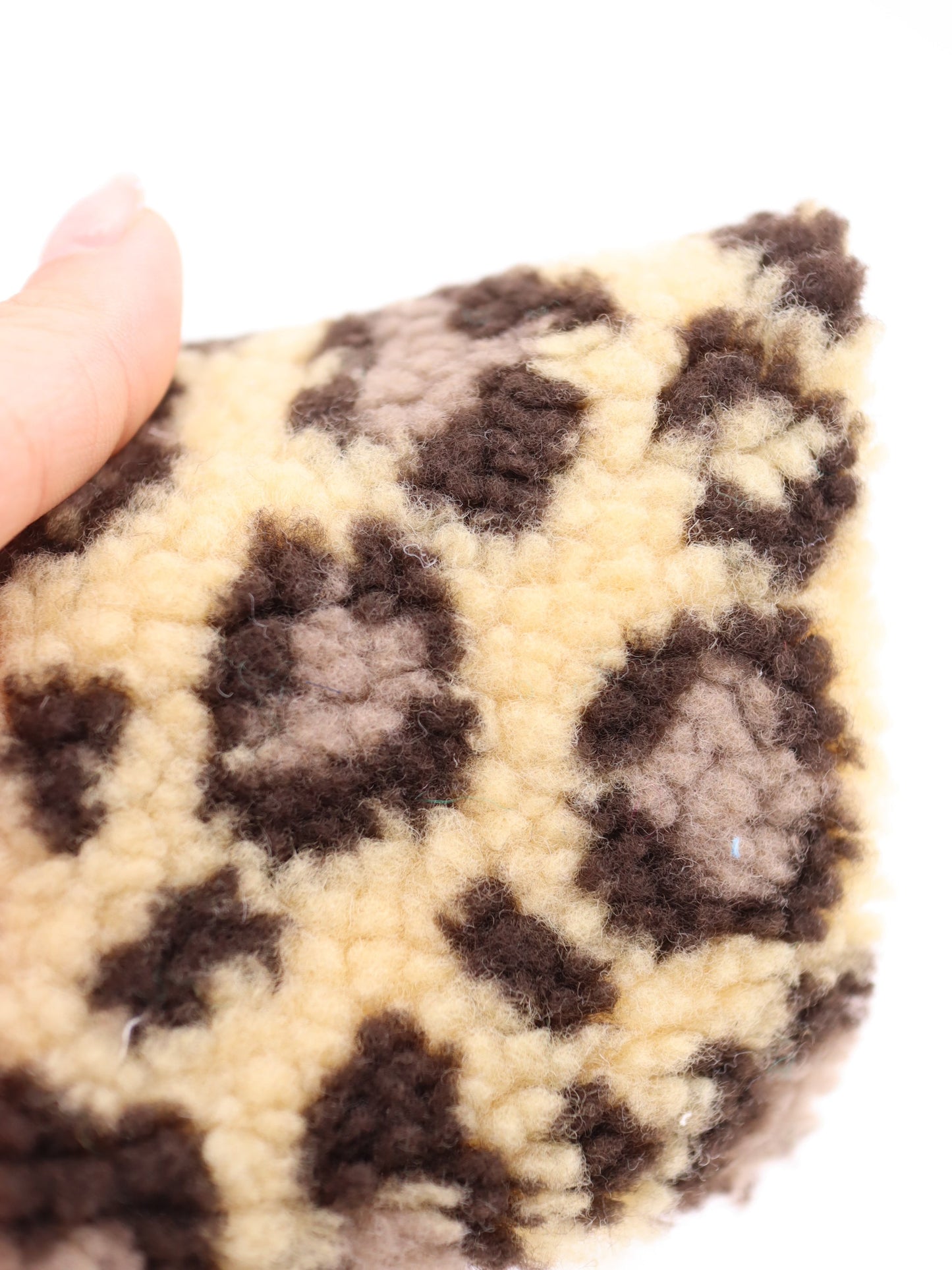 【25AW-033】ぶち＆ヒョウ柄ボアニット　/0.5ｙあたり=～1075円