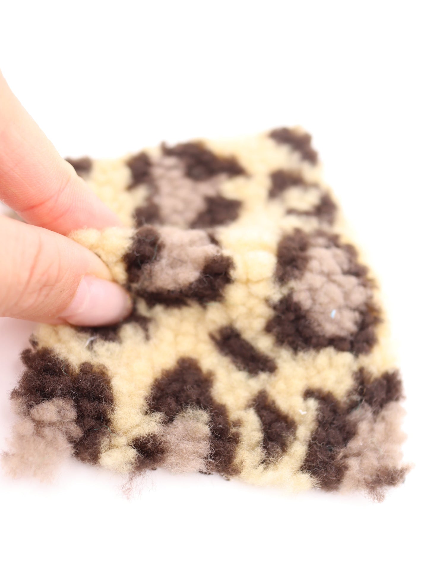 【25AW-033】ぶち＆ヒョウ柄ボアニット　/0.5ｙあたり=～1075円