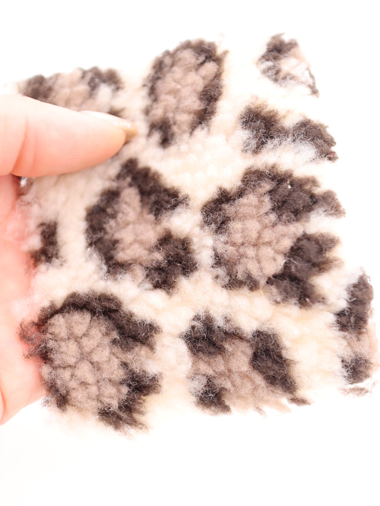 【25AW-033】ぶち＆ヒョウ柄ボアニット　/0.5ｙあたり=～1075円