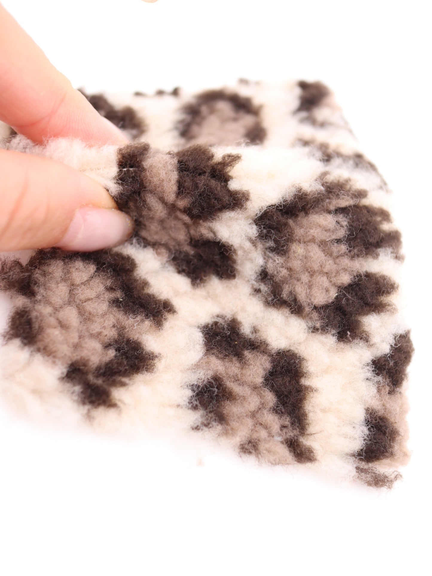 【25AW-033】ぶち＆ヒョウ柄ボアニット　/0.5ｙあたり=～1075円