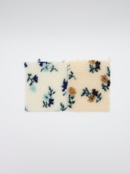 【25AW-032】フラワー柄ボアニット　/0.5ｙあたり=～1035円