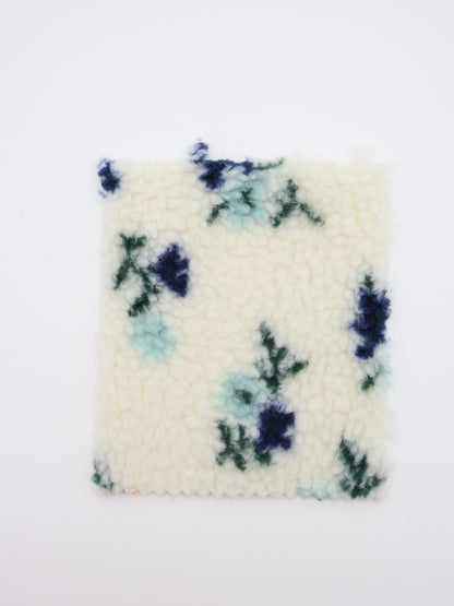 【25AW-032】フラワー柄ボアニット　/0.5ｙあたり=～1035円