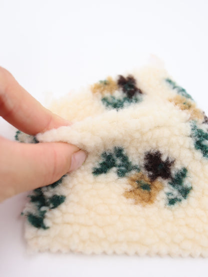 【25AW-032】フラワー柄ボアニット　/0.5ｙあたり=～1035円