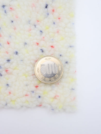 【25AW-030】カラフルつぶつぶボアニット　/0.5ｙあたり=～975円