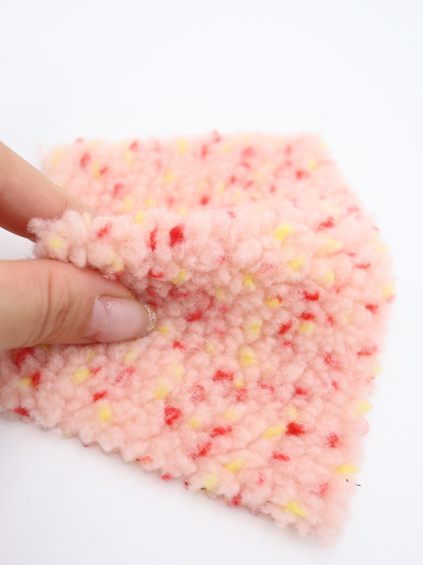 【25AW-030】カラフルつぶつぶボアニット　/0.5ｙあたり=～975円