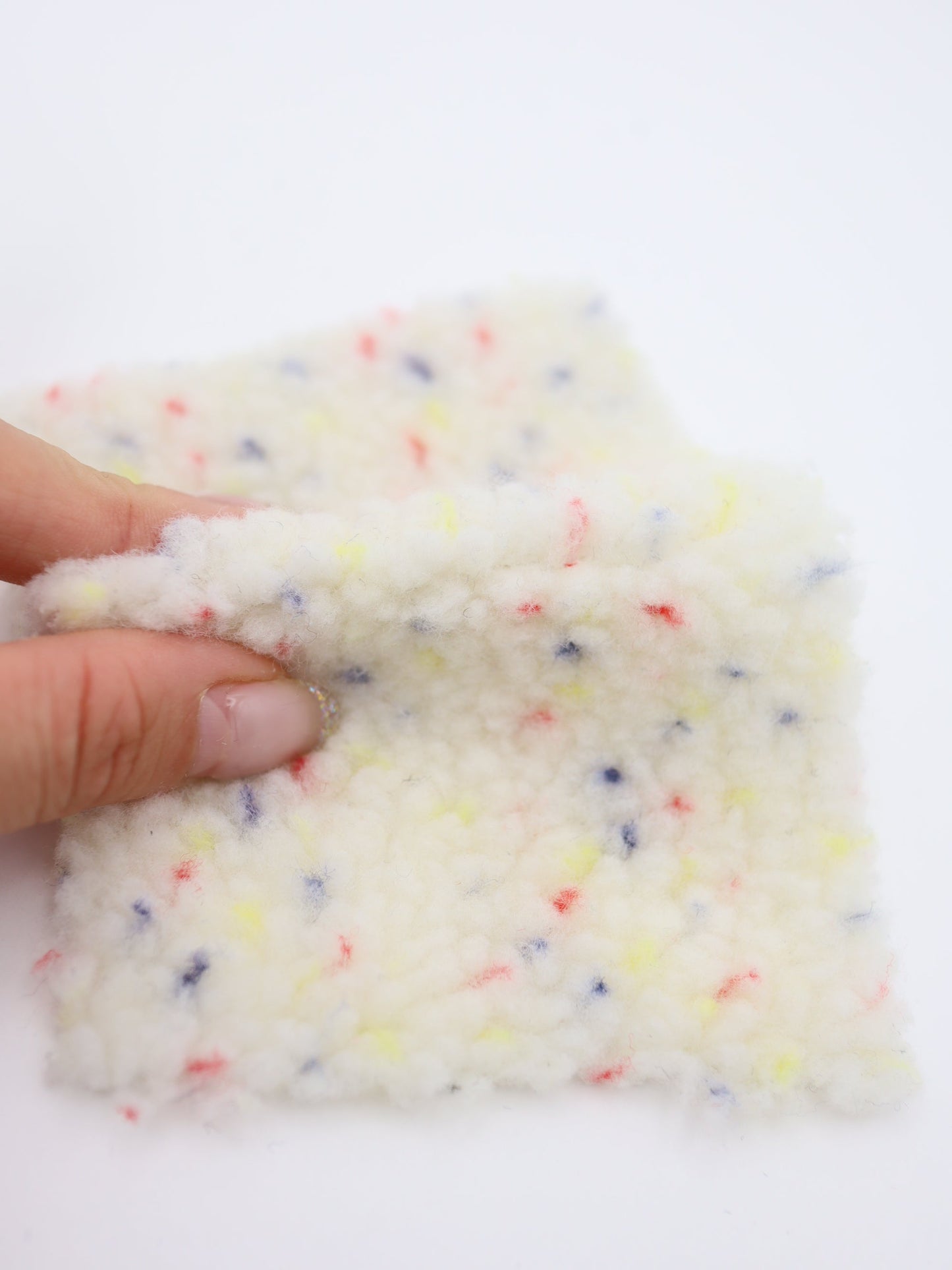 【25AW-030】カラフルつぶつぶボアニット　/0.5ｙあたり=～975円