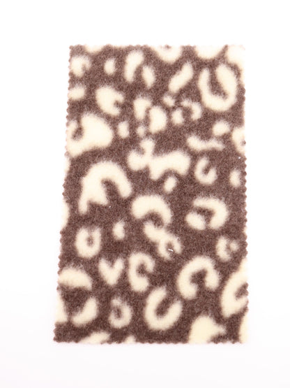 【25AW-028】リバーシブルヒョウ柄プリント両面起毛ニット　/0.5ｙあたり=～880円