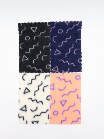 【25AW-031】幾何柄プリント両面起毛ニット　/0.5ｙあたり=～880円